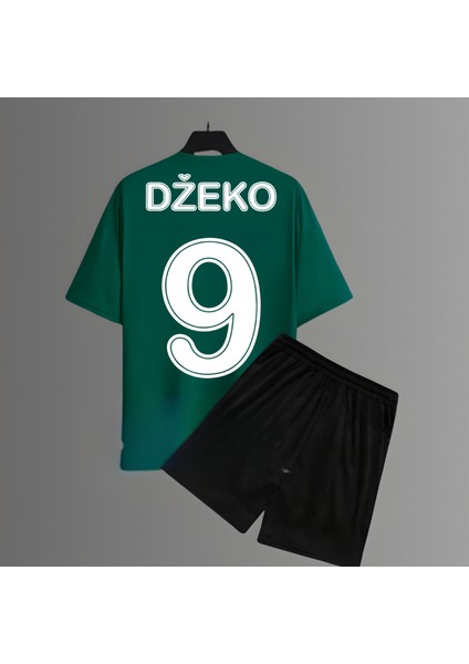 Edin Dzeko Sırt Futbol Forma Baskılı Unisex Kısa Kollu Tişört Regular Fit T-Shirt Şort Takımı