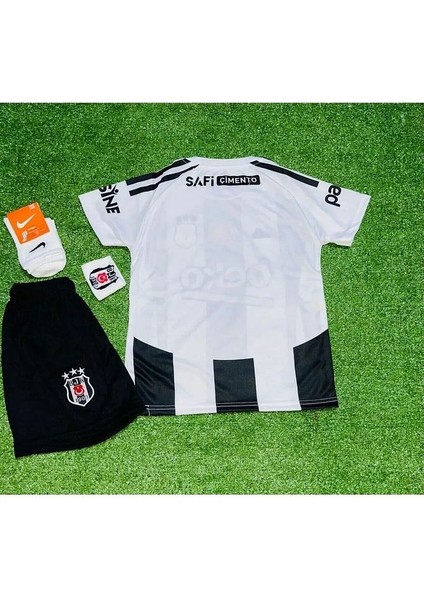 Beşiktaş. Kırmızı Şerit 24/25 Sezon Iç Saha Çocuk Forması 4 Parça