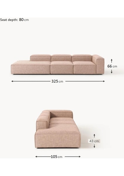 Most Mollis Pro 3 Modül Sol Kanepe 09 Bej Keten Kumaş Yataş Sünger(Evinize Teslim) indirimleri