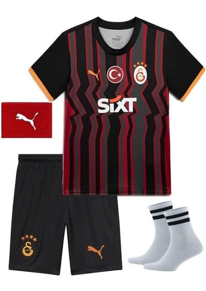 GÂLÂTASARÂY'2024/25-VICTOR' Osimhen' 45 Deplasman Siyah Çocuk Forması 4 Parça