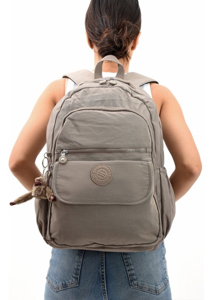 Srg Unisex Suya Dayanıklı Krinkıl Kumaş Çok Gözlü Orta Boy Laptop Okul ve Sırt Çantası 3013 fiyatları