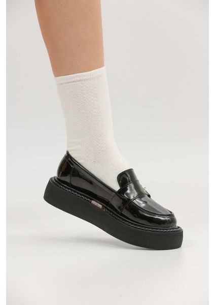 Kulli Rugan Loafer Siyah