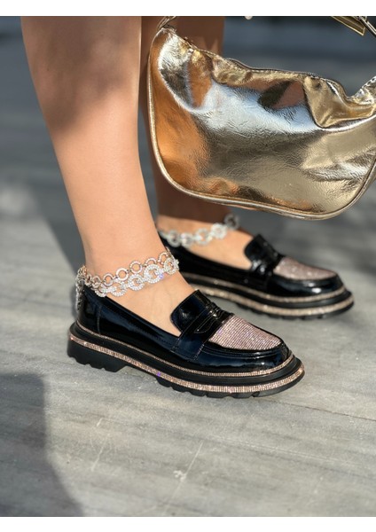 Newal Kristal Taşlı Loafer Gold fırsatları