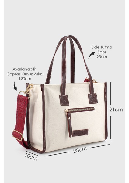 Kadın Bordo Kanvas Fermuar Detaylı Çapraz Askılı Çanta fiyatları
