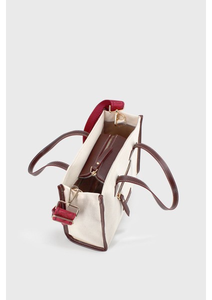 Kadın Bordo Kanvas Fermuar Detaylı Çapraz Askılı Çanta indirimleri