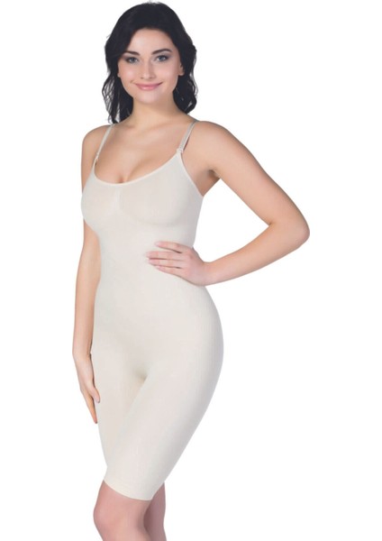 Kadın Krem Tam Boy Korse