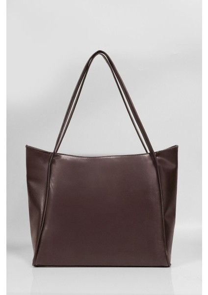 Kadın Kahverengi Fermuarlı Shopper Çanta fiyatları