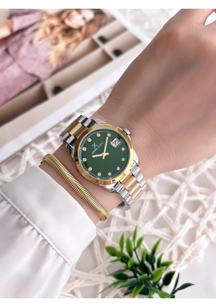 Çelik Kordon 3 Atm Suya Dayanıklı Özel Tasarım Kadın Kol Saat+Bileklik VS.BLKT.0224 fiyatları