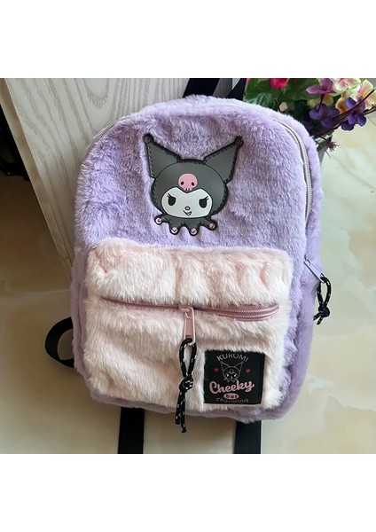 Kuromi Figürlü Pelüş Sırt Çantası Küçük Boy (27cm*21cm) indirimleri