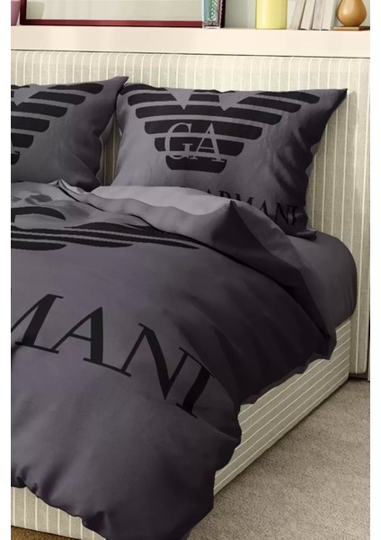 Marka Nevresim Takımı Çift Kişilik Pamuklu Saten Kumaş 6 Parça 3D Dijital Baskı Duvet Cover Set Model No:1