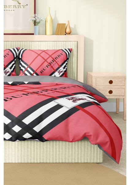 Marka Nevresim Takımı Çift Kişilik Pamuklu Saten Kumaş 6 Parça 3D Dijital Baskı Duvet Cover Set Model No:17