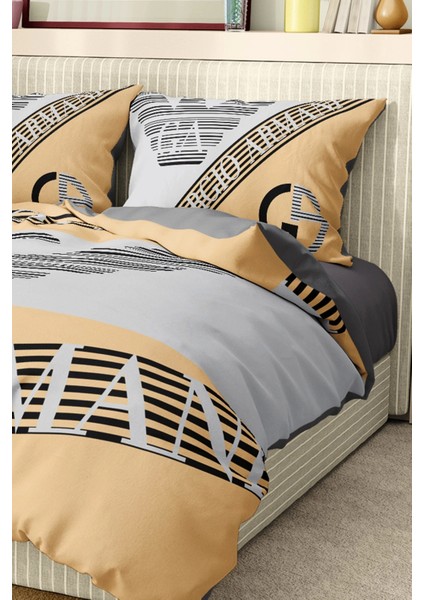 Marka Nevresim Takımı Çift Kişilik Pamuklu Saten Kumaş 6 Parça 3D Dijital Baskı Duvet Cover Set Model No:2