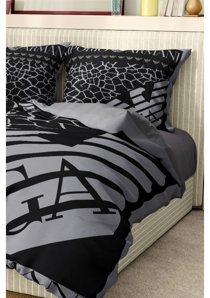 Marka Nevresim Takımı Çift Kişilik Pamuklu Saten Kumaş 6 Parça 3D Dijital Baskı Duvet Cover Set Model No:3 modelleri