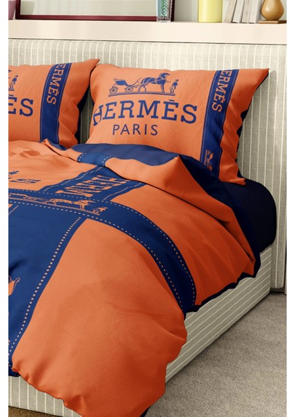 Marka Nevresim Takımı Çift Kişilik Pamuklu Saten Kumaş 6 Parça 3D Dijital Baskı Duvet Cover Set Model No:64 modelleri