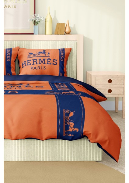 Marka Nevresim Takımı Çift Kişilik Pamuklu Saten Kumaş 6 Parça 3D Dijital Baskı Duvet Cover Set Model No:64 fırsatları