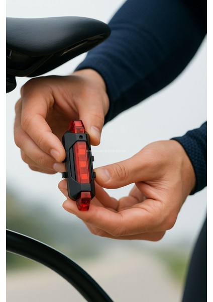 Usb Şarjlı Led Bisiklet Arka Lambası – 5 Modlu Kompakt Güvenlik Işığı modelleri