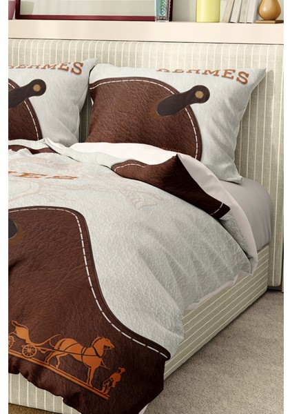 Marka Nevresim Takımı Çift Kişilik Pamuklu Saten Kumaş 6 Parça 3D Dijital Baskı Duvet Cover Set Model No:66 indirimleri