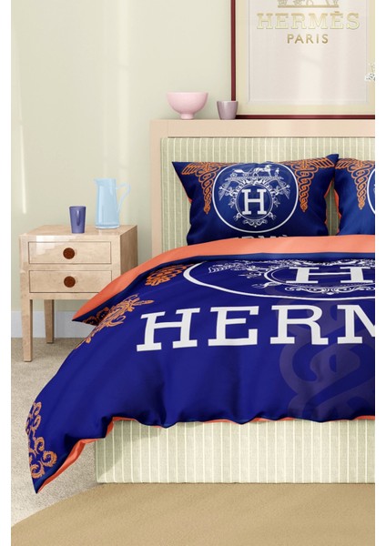 Marka Nevresim Takımı Çift Kişilik Pamuklu Saten Kumaş 6 Parça 3D Dijital Baskı Duvet Cover Set Model No:62 fırsatları
