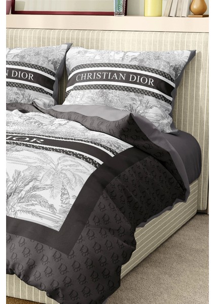 Marka Nevresim Takımı Çift Kişilik Pamuklu Saten Kumaş 6 Parça 3D Dijital Baskı Duvet Cover Set Model No:48 fırsatları