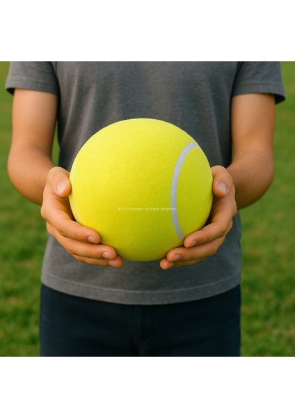 14 cm Dev Köpek Tenis Topu – Dayanıklı, Diş Dostu, Açık Alan Oyuncağı