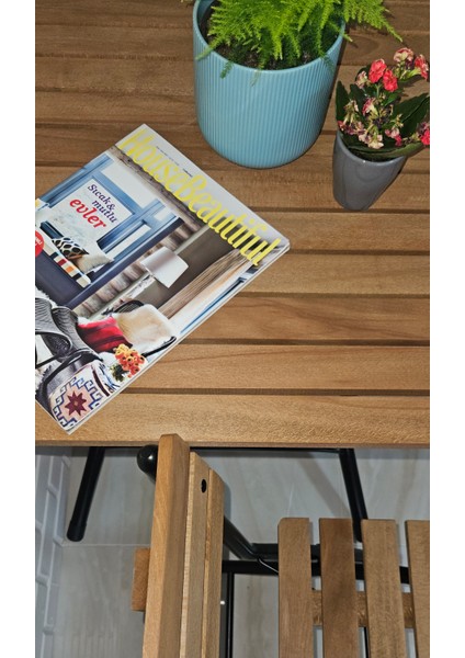 MESA PLEGABLE DE MADERA 65 cm *65 cm Ahşap Katlanır Masa