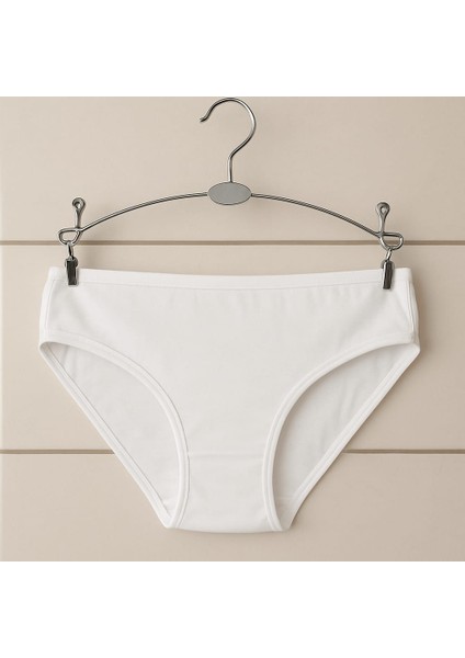 Düz Beyaz Kadın Külot