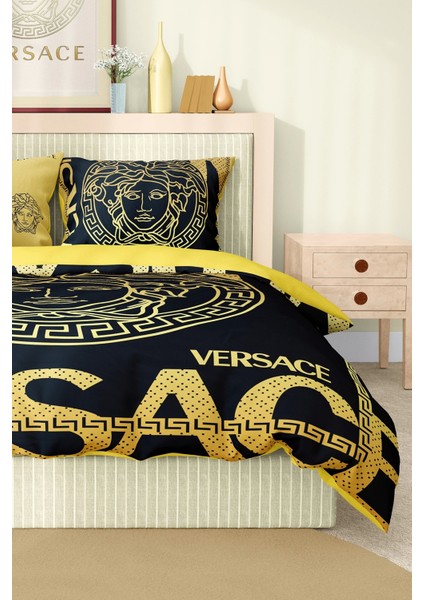 Marka Nevresim Takımı Çift Kişilik Pamuklu Saten Kumaş 6 Parça 3D Dijital Baskı Duvet Cover Set Model No:92