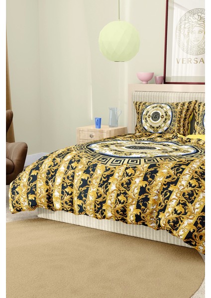 Marka Nevresim Takımı Çift Kişilik Pamuklu Saten Kumaş 6 Parça 3D Dijital Baskı Duvet Cover Set Model No:90 indirimleri