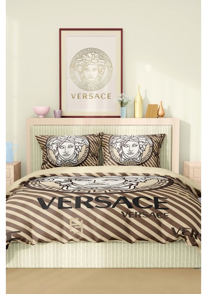 Marka Nevresim Takımı Çift Kişilik Pamuklu Saten Kumaş 6 Parça 3D Dijital Baskı Duvet Cover Set Model NO:101 fiyatları