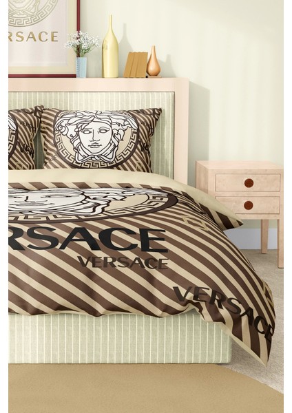 Marka Nevresim Takımı Çift Kişilik Pamuklu Saten Kumaş 6 Parça 3D Dijital Baskı Duvet Cover Set Model NO:101 fırsatları