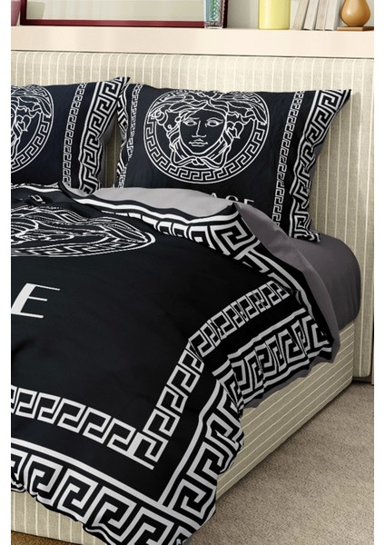Marka Nevresim Takımı Çift Kişilik Pamuklu Saten Kumaş 6 Parça 3D Dijital Baskı Duvet Cover Set Model NO:106