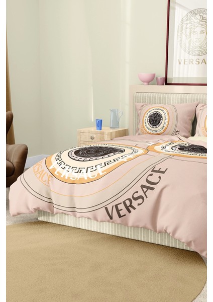 Marka Nevresim Takımı Çift Kişilik Pamuklu Saten Kumaş 6 Parça 3D Dijital Baskı Duvet Cover Set Model NO:102 fırsatları