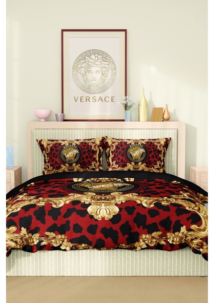 Marka Nevresim Takımı Çift Kişilik Pamuklu Saten Kumaş 6 Parça 3D Dijital Baskı Duvet Cover Set Model NO:110 fiyatları