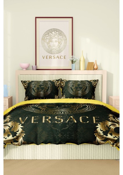 Marka Nevresim Takımı Çift Kişilik Pamuklu Saten Kumaş 6 Parça 3D Dijital Baskı Duvet Cover Set Model No:96 fiyatları