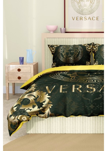 Marka Nevresim Takımı Çift Kişilik Pamuklu Saten Kumaş 6 Parça 3D Dijital Baskı Duvet Cover Set Model No:96 fırsatları