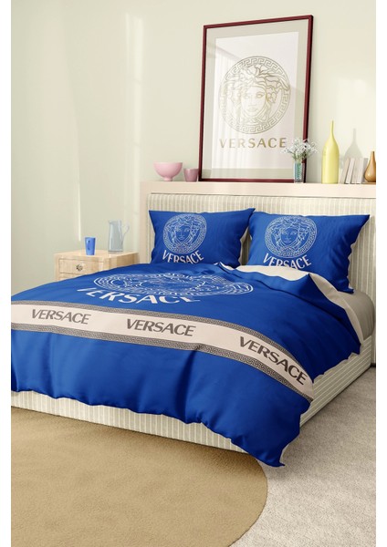 Marka Nevresim Takımı Çift Kişilik Pamuklu Saten Kumaş 6 Parça 3D Dijital Baskı Duvet Cover Set Model NO:103