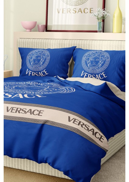 Marka Nevresim Takımı Çift Kişilik Pamuklu Saten Kumaş 6 Parça 3D Dijital Baskı Duvet Cover Set Model NO:103