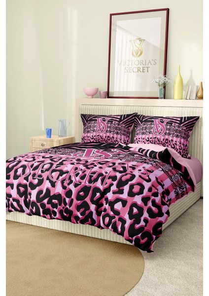 Marka Nevresim Takımı Çift Kişilik Pamuklu Saten Kumaş 6 Parça 3D Dijital Baskı Duvet Cover Set Model NO:125