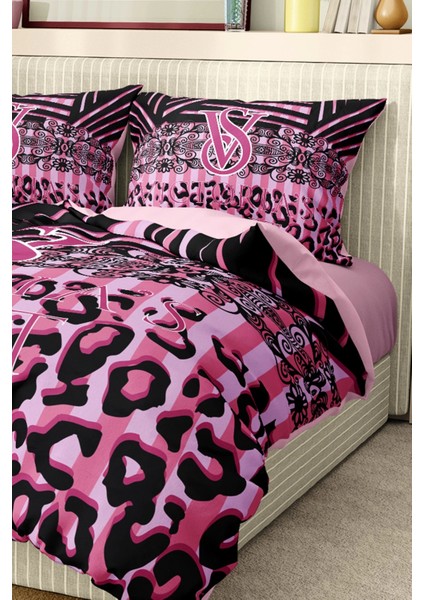 Marka Nevresim Takımı Çift Kişilik Pamuklu Saten Kumaş 6 Parça 3D Dijital Baskı Duvet Cover Set Model NO:125