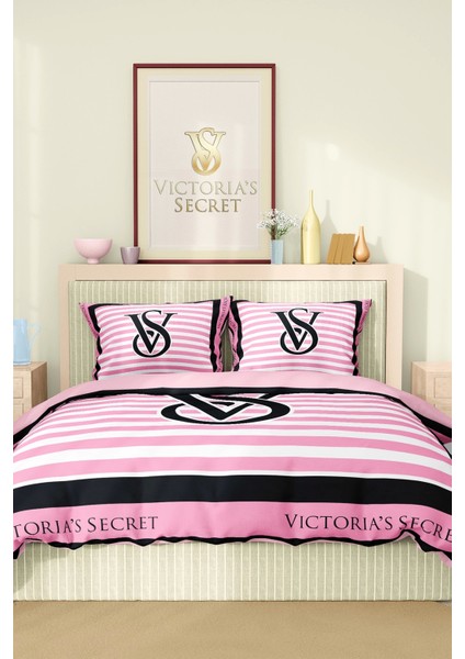 Marka Nevresim Takımı Çift Kişilik Pamuklu Saten Kumaş 6 Parça 3D Dijital Baskı Duvet Cover Set Model NO:128