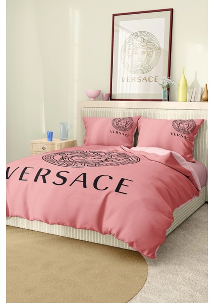 Marka Nevresim Takımı Çift Kişilik Pamuklu Saten Kumaş 6 Parça 3D Dijital Baskı Duvet Cover Set Model NO:118