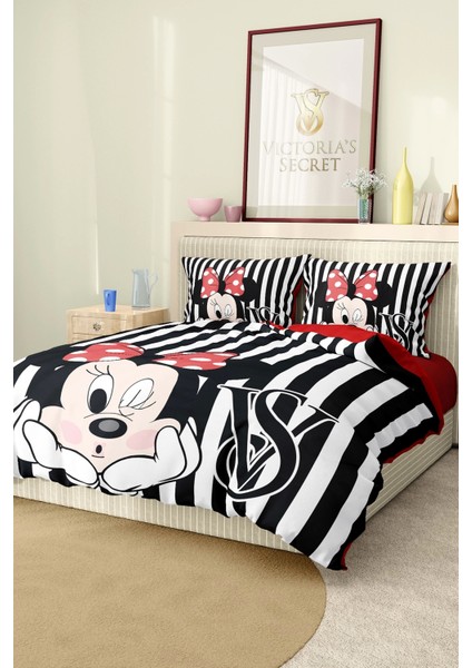 Marka Nevresim Takımı Çift Kişilik Pamuklu Saten Kumaş 6 Parça 3D Dijital Baskı Duvet Cover Set Model NO:121
