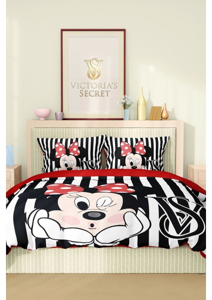 Marka Nevresim Takımı Çift Kişilik Pamuklu Saten Kumaş 6 Parça 3D Dijital Baskı Duvet Cover Set Model NO:121