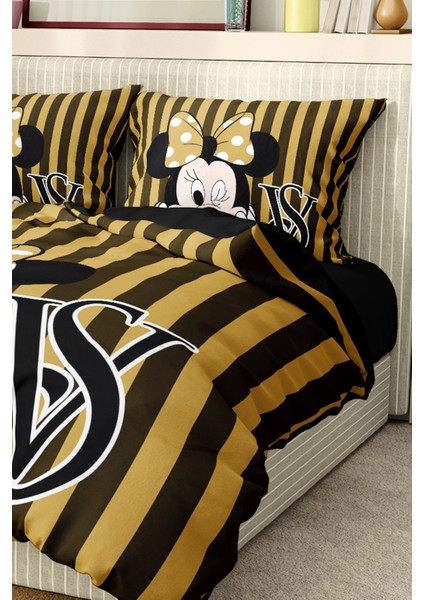 Marka Nevresim Takımı Çift Kişilik Pamuklu Saten Kumaş 6 Parça 3D Dijital Baskı Duvet Cover Set Model NO:122