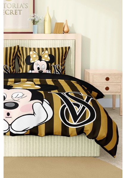 Marka Nevresim Takımı Çift Kişilik Pamuklu Saten Kumaş 6 Parça 3D Dijital Baskı Duvet Cover Set Model NO:122
