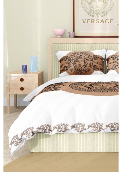 Marka Nevresim Takımı Çift Kişilik Pamuklu Saten Kumaş 6 Parça 3D Dijital Baskı Duvet Cover Set Model NO:120