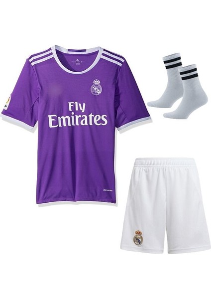 Real Madrid Ramos 2017 Şampiyonlar Ligi Finaliçocuk Futbol Forma 3'lü Set Forma+Şort+Çorap