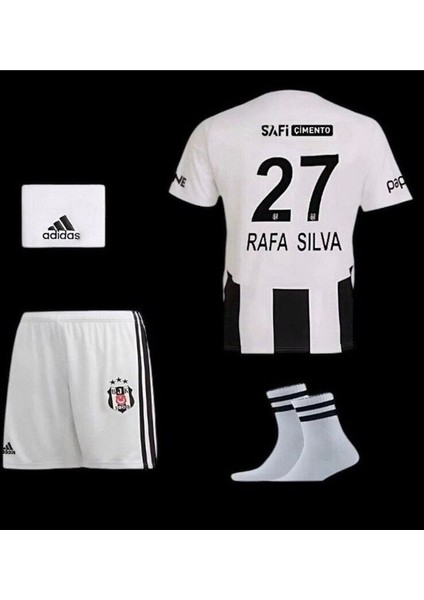 2024/25 B€şiktæş-Rafa Silva-27 Çocuk Iç Saha Çubuklu Forma (Forma Şort Çorap)