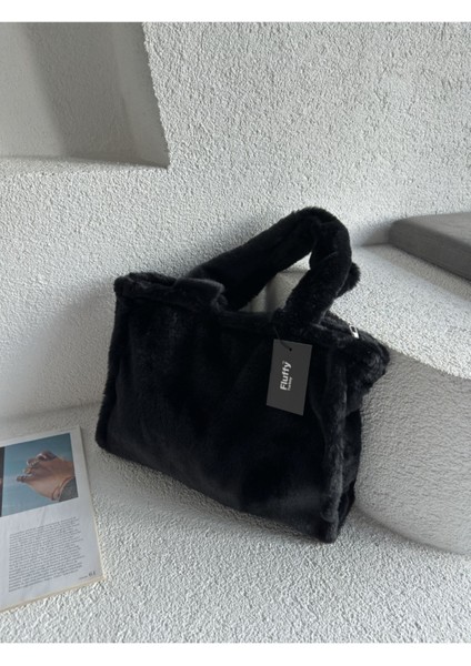 Midnight Juicy Tote Kadın Peluş Omuz Çantası fiyatları