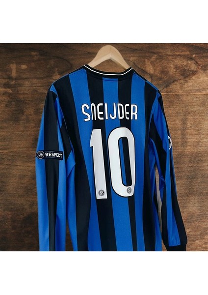 2010-11 Şampiyonlar Ligi Finali Uzun Kol Retro Sneijder Futbol Forması Nostalji Forma